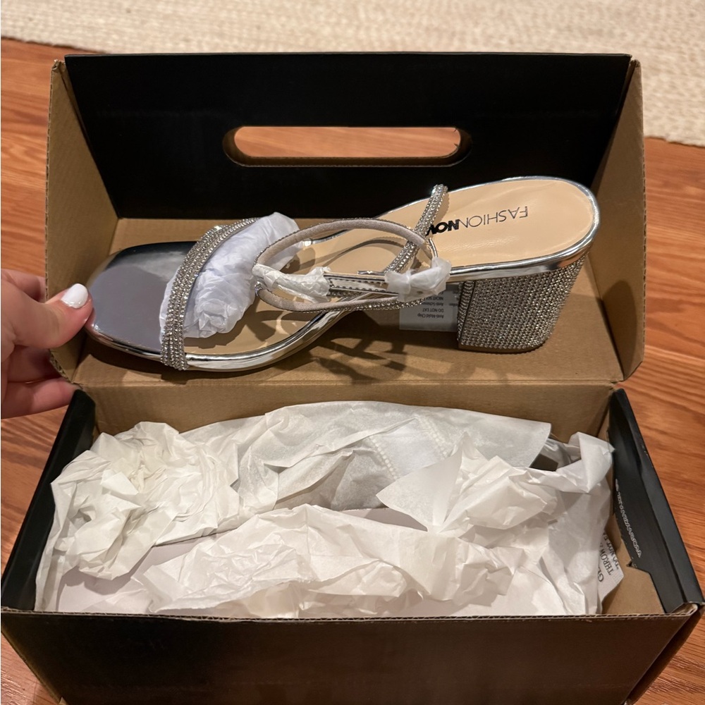 Fashion Nova Silver Women's Sandals